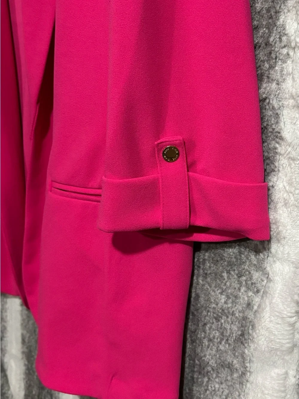 Anne Klein Hot Pink Open-Front Shawl Collar Blazer size XL